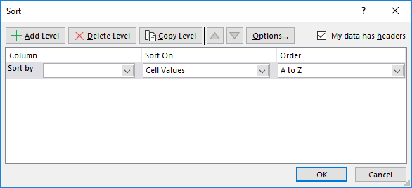 Open sort of option