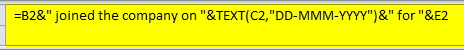 Combine Text with Dates 2