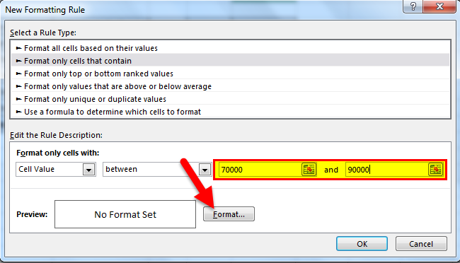 Conditional Formatting Pivot Tables Example 1-10