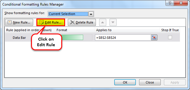 Data bar Example 2-2
