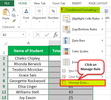 Data bar Example 4-1