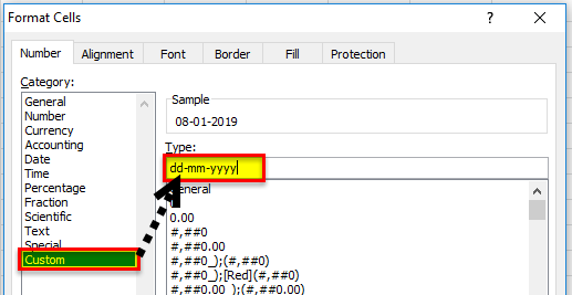Date Custom Format example 1-2