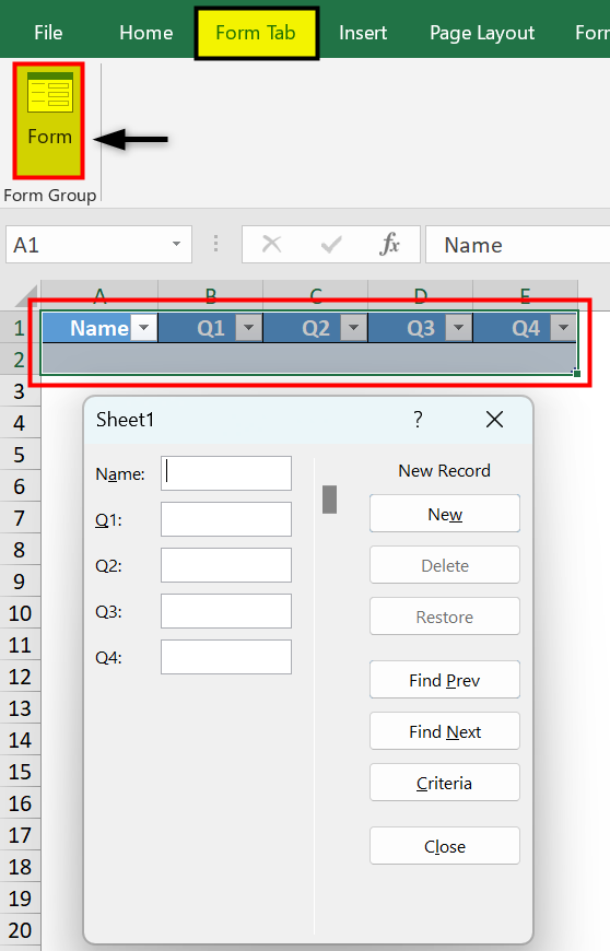 Excel Forms - FAQ 1 - 1