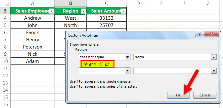 Filter shortcut Example 3-2