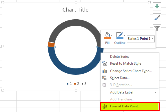 Click on a format data point