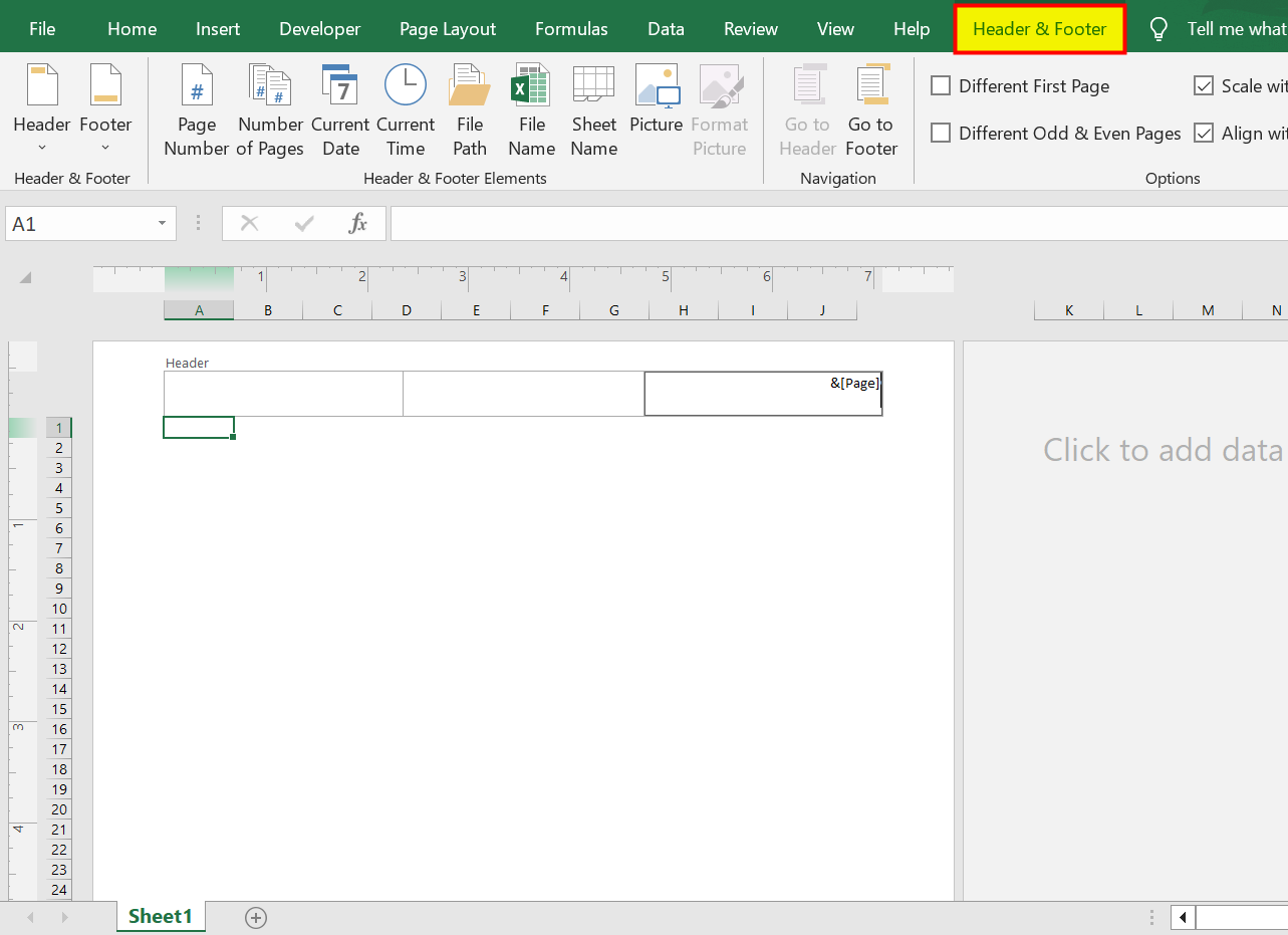 Header and Footer in Excel - FAQ 2