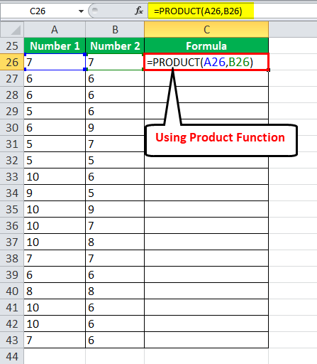 Using PRODUCT Function Example 3-1
