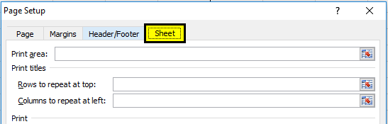 Print Gridlines using Page Setup step 3