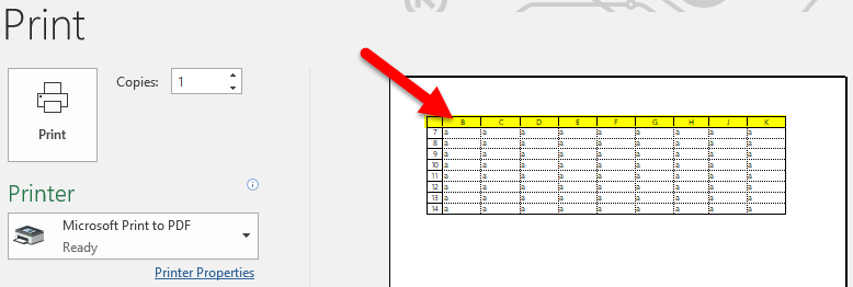 Print in Excel - 12