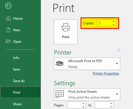 Print in Excel - 13