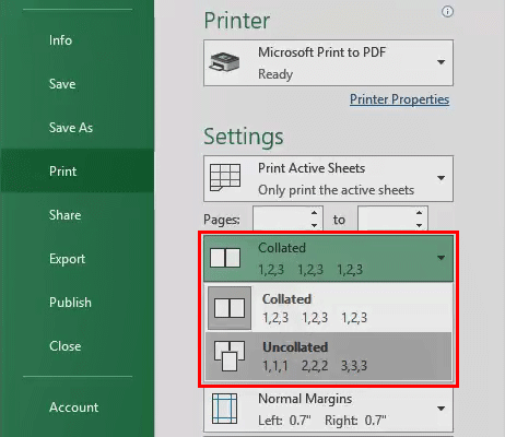 Print in Excel - 14