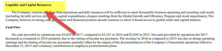 Purpose of Income Statement - Liquidity