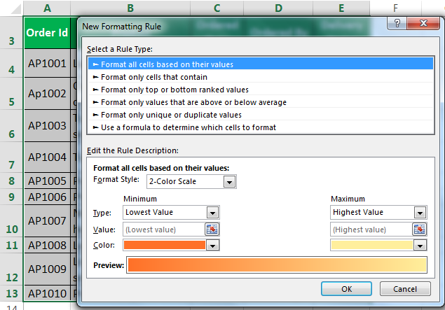 Conditional Formatting Another cell Example 1-4