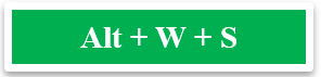 Alt-W-S shortcut