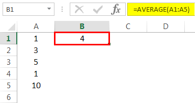 Basic Average Example 5-1