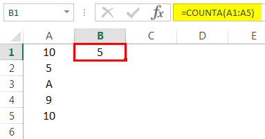 Basic COUNTA Example 3-1