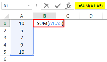 Basic Sum Function Example 1