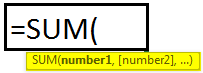 Basic Sum Function Formula