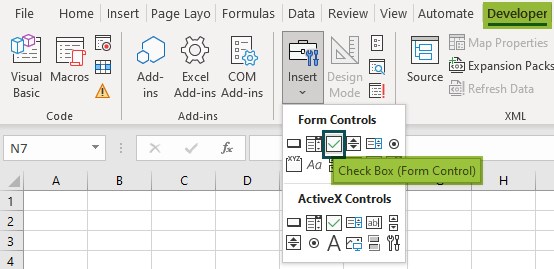 Developer - Checkbox