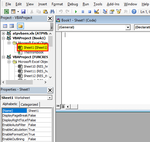 Developer Tab Example 1