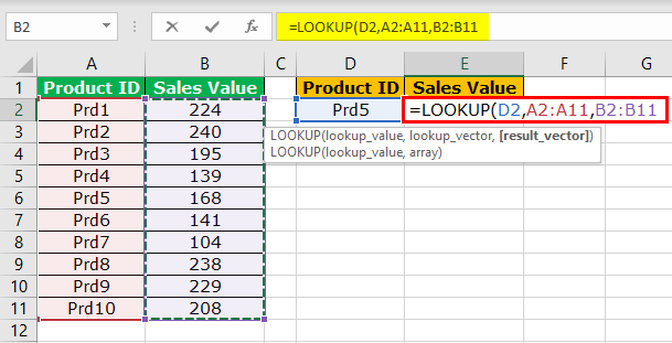 LOOKUP Table Step 4
