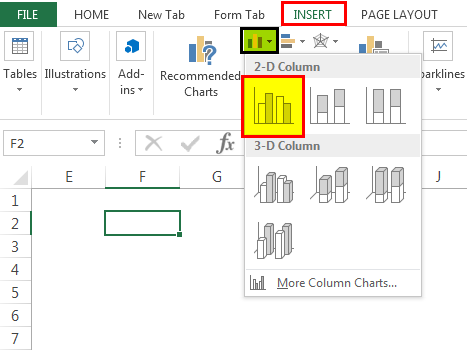 click on the insert chart