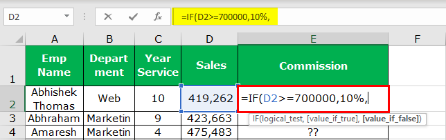 NESTED IF Example 2-1