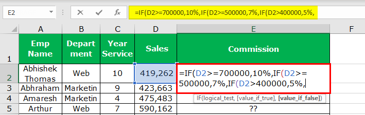 NESTED IF Example 2-3