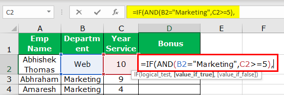 Excel Nested IF Function Example 3-3