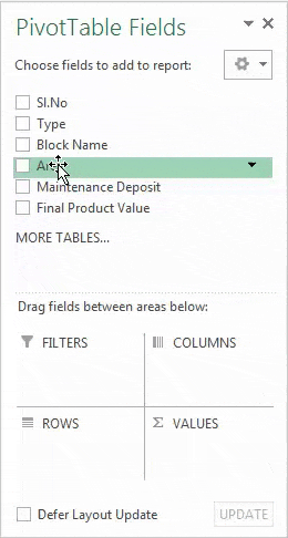 Pivot Table Example 5