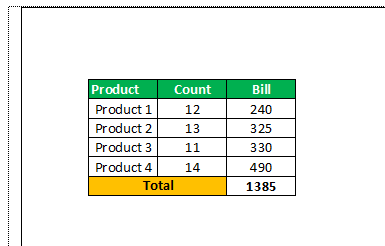 Print Area Example 2-2