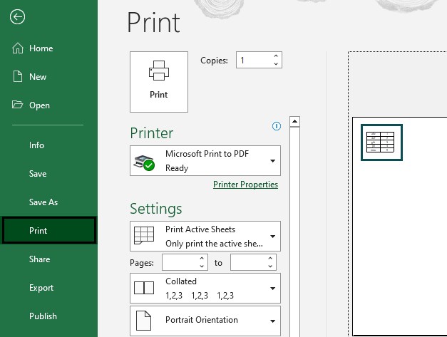 Print Excel Gridlines Intro - Output