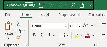 Quick Access Toolbar - Top