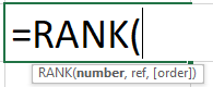 RANK Formula
