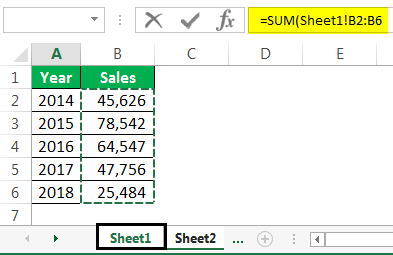 Reference to Another sheet Example 2-3