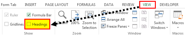 Row Headers Example 1-1