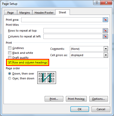 Row Headers Example 3-3