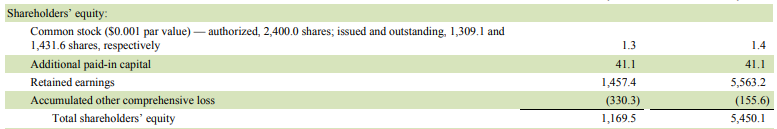 Shareholders Equity