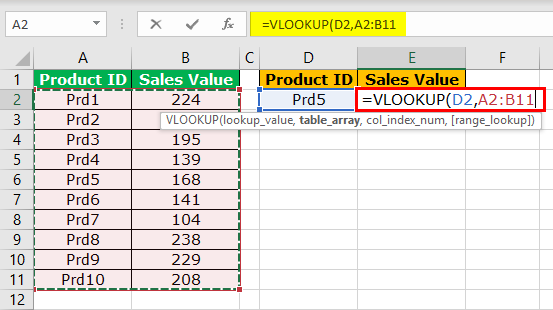 VLOOKUP Function Step 5