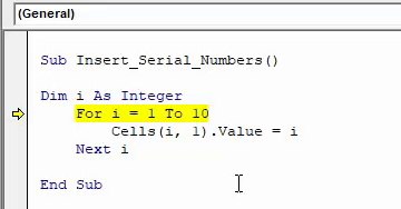Vba For Loop 5
