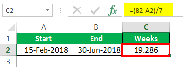 WEEKNUM Example 4-3