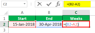 WEEKNUM Example 3-1