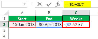 WEEKNUM Example 3-2