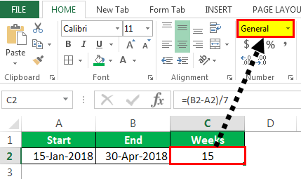 WEEKNUM Example 3-4