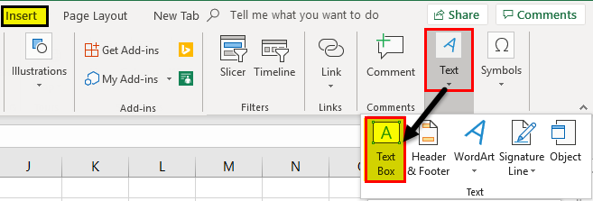 draw line excel step 1