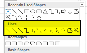 draw line excel step 5