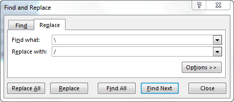 find & replace example 6.3