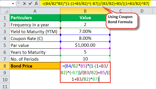 bond price calcualtion