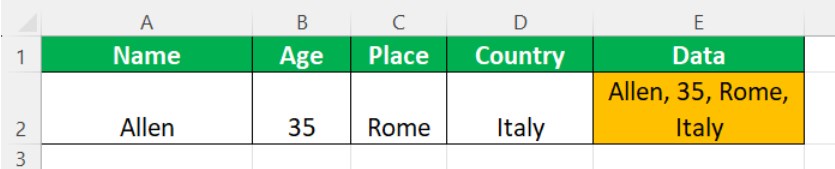 Line Breaks In Excel - Intro Example - Output