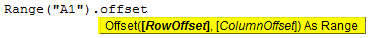 OFFSET Formula